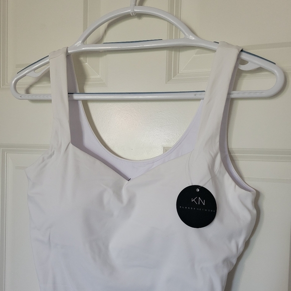 NWT White Sweetheart Tank Bodysuit - Picture 4 of 6